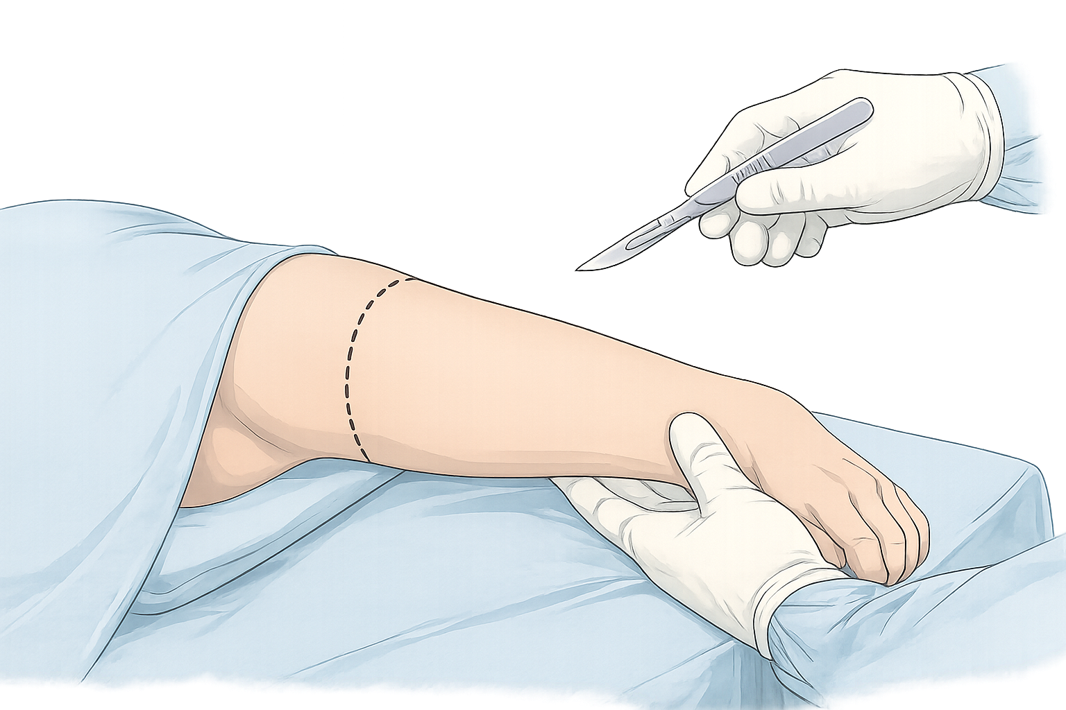 Incision du membre